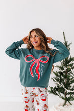 Load image into Gallery viewer, RED BOW (GREEN SHIRT) | Adult *SWEATSHIRT*