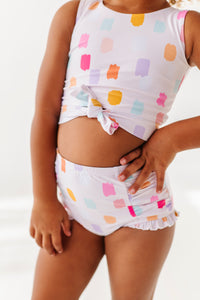 Painted Dotty: Tie Front TWO-PIECE