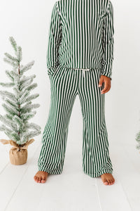 Green Stripes | GIRLS WIDE-LEG SET