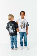 Stay Spooky Skelly | Checkered Boxy Tee