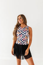 Load image into Gallery viewer, Checkered Minnie Pumpkins | ADULT TANK