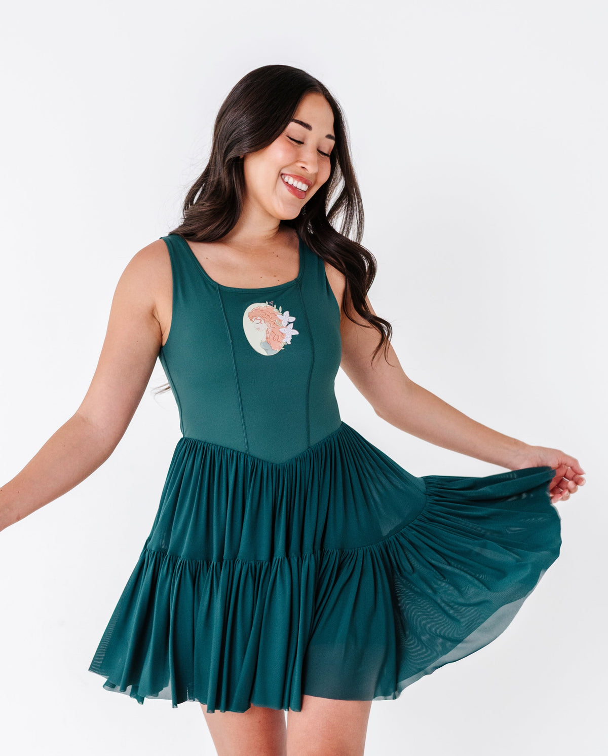 Merida (ADULT) | Teal Mesh DRESS