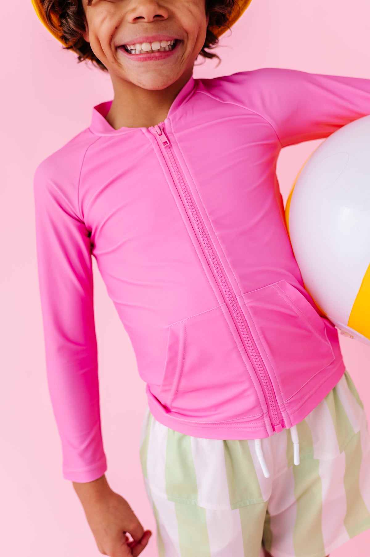 Popsicle Pink | ZIP RASHGUARD SHIRT