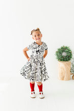 Load image into Gallery viewer, Cream Preppy Bow | Collard Twirl Dress