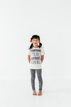 Load image into Gallery viewer, BLACK DOTTIE | Slim Ruffle Leggings (6/12 + 2T ONLY left)