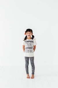 BLACK DOTTIE | Slim Ruffle Leggings (6/12 + 2T ONLY left)