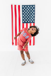 Red ‘USA’ Check | BOYS Tee