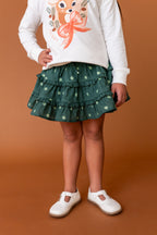 Pine Polka Dot | 3-Tiered Skort