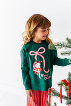 Santa's Pink Bow | Side Split Sweatshirt