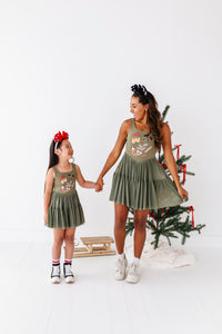 Holiday Snacks | (ADULT) Mesh GREEN DRESS