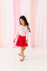 Balloon Dog | Pink Ruffle Long Sleeve