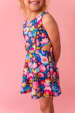 Load image into Gallery viewer, Electric Bloom | Open Sides Active Dress (with shorts!)