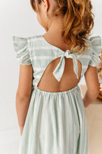 Load image into Gallery viewer, Mint Bay Stripes | TIE-BACK DRESS