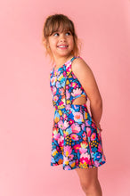 Load image into Gallery viewer, Electric Bloom | Open Sides Active Dress (with shorts!)