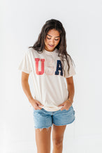 Load image into Gallery viewer, Patchwork USA | ADULT tees (*CROP + FULL LENGTH HERE)