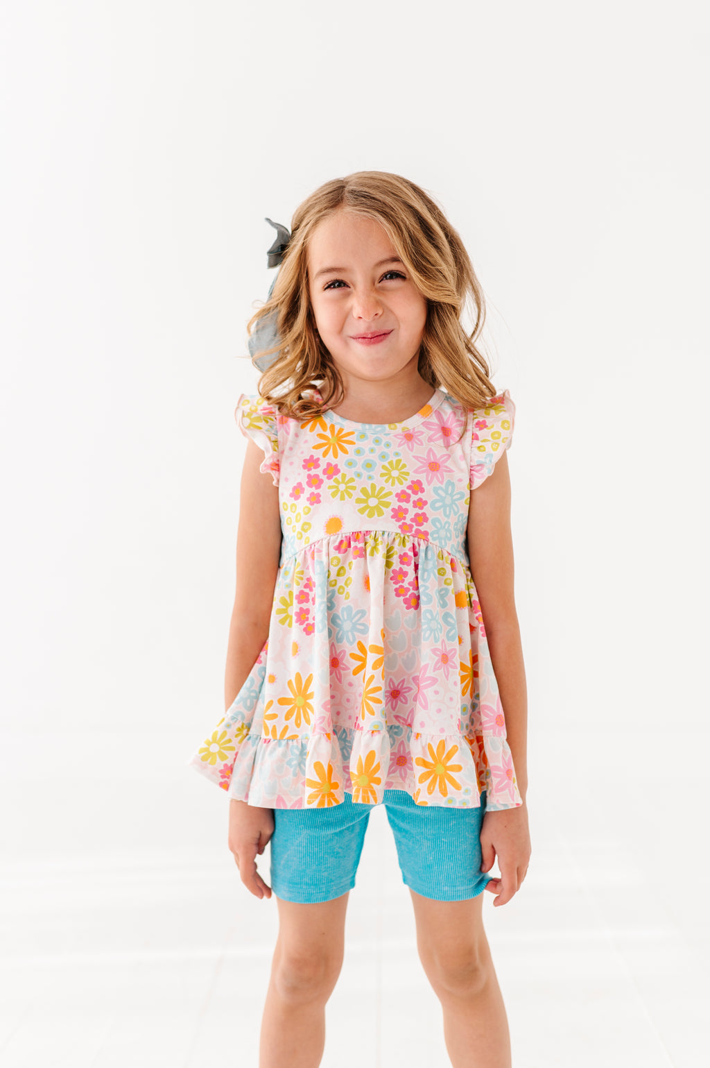 Summer Floral | Double Ruffle Peplum
