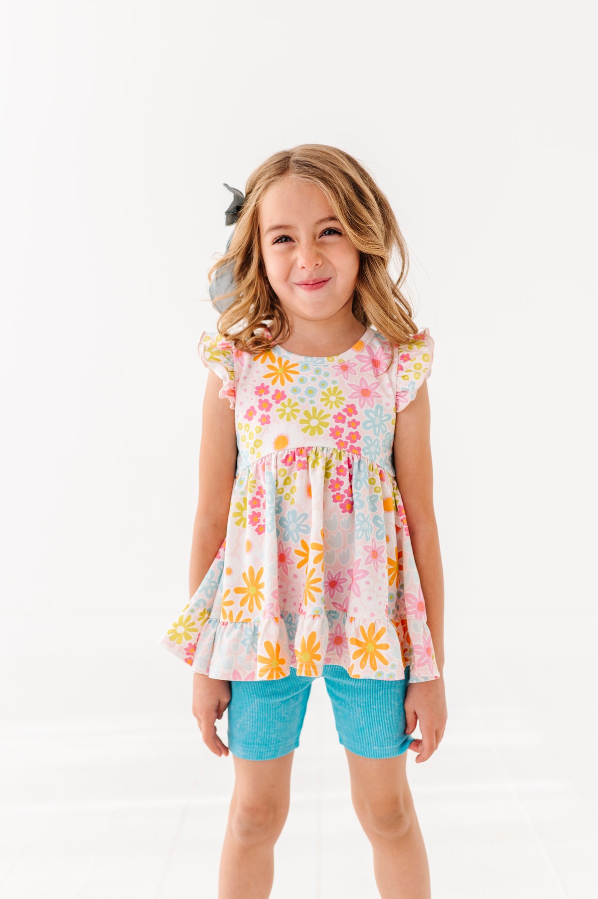 Summer Floral | Double Ruffle Peplum