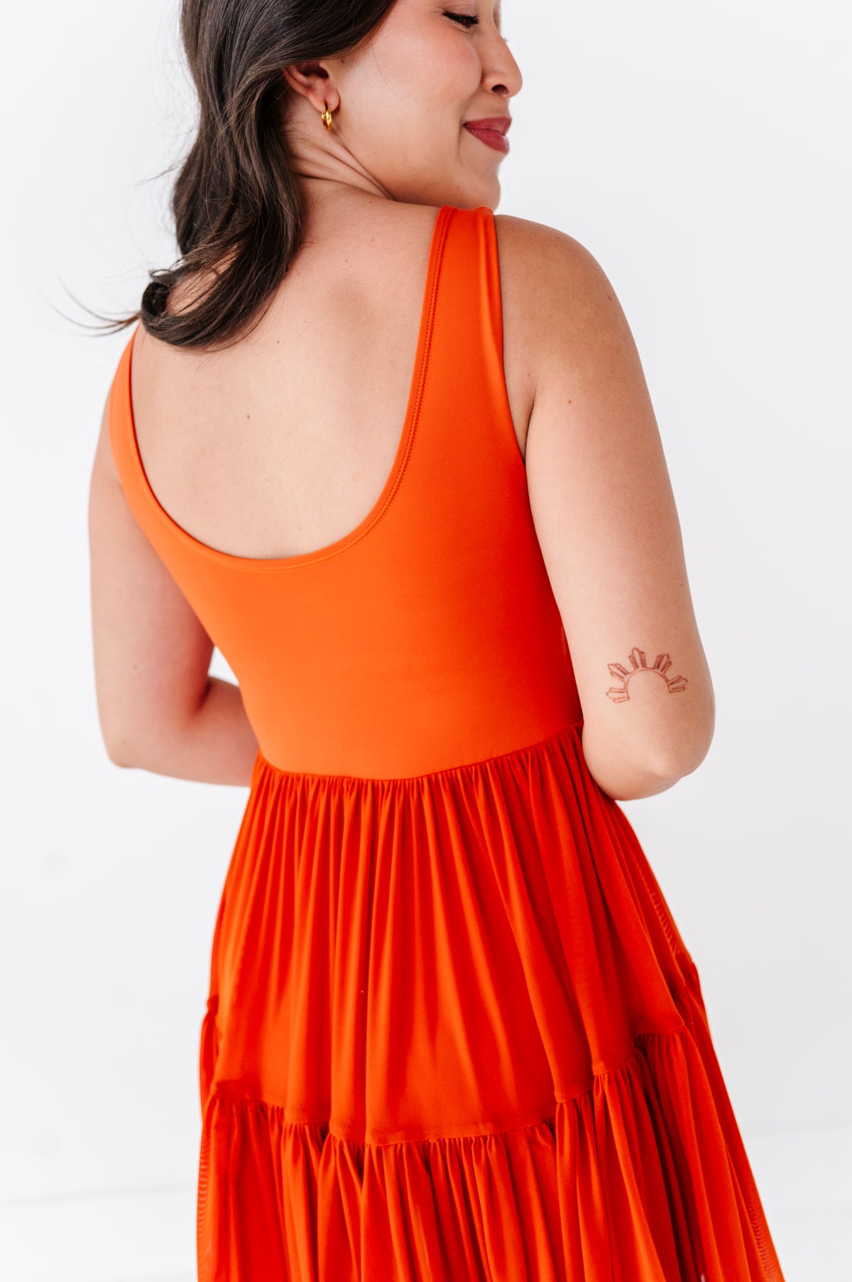 Moana (ADULT) | Burnt Orange Mesh DRESS