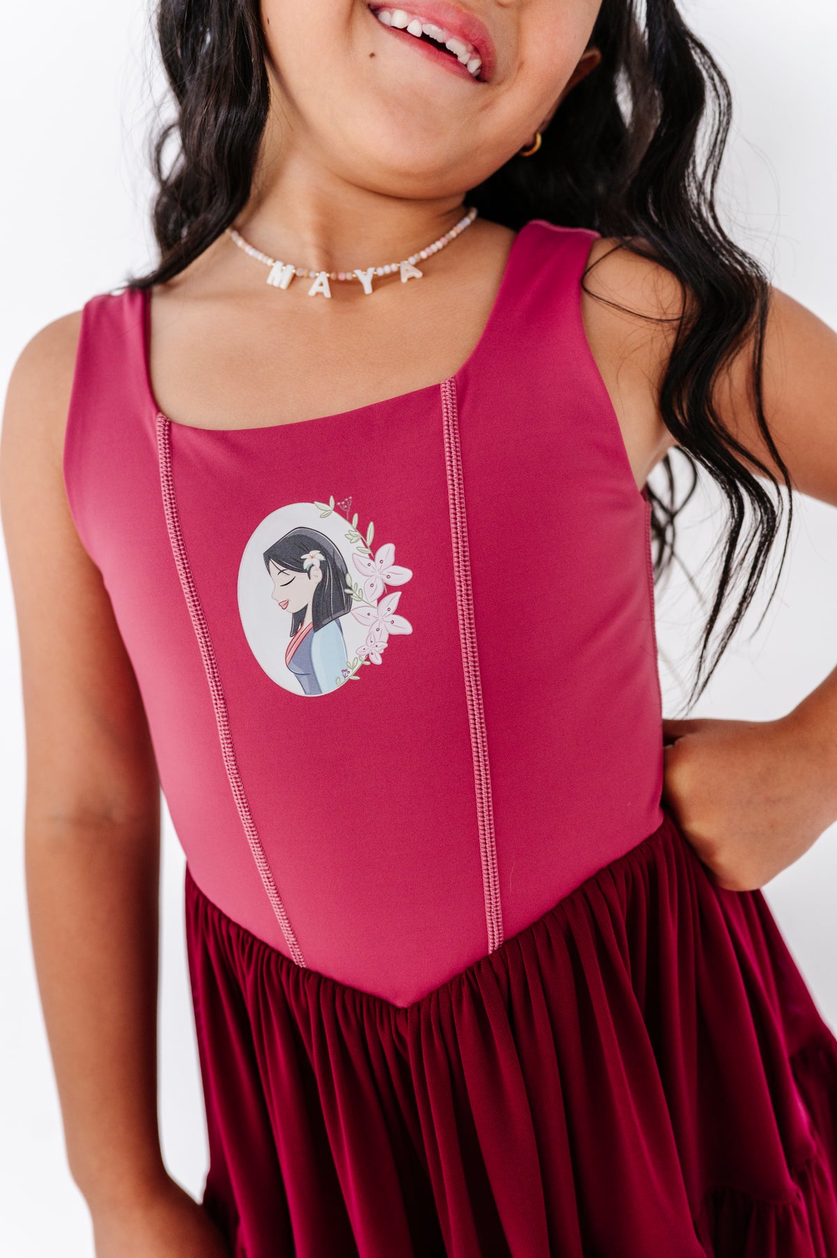 Mulan (KIDS) | Wine Mesh DRESS