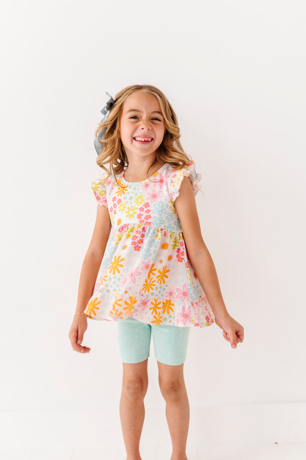 Summer Floral | Double Ruffle Peplum