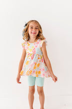 Summer Floral | Double Ruffle Peplum