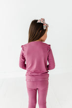 Load image into Gallery viewer, ROSEY RIB | Ruffle Long Sleeve