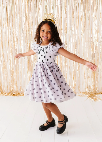 Ivory Dot | Bow Party Dress