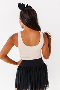 Pumpkin Bow TAN | ADULT TANK