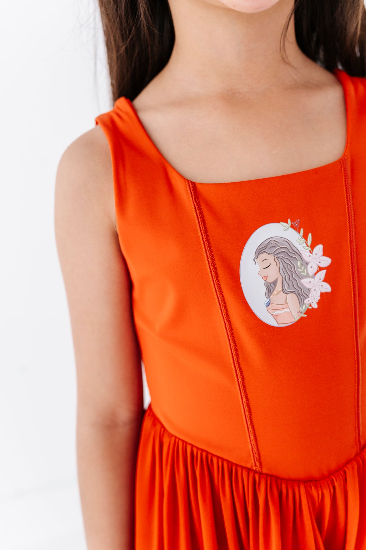 Moana (KIDS) | Burnt Orange Mesh DRESS