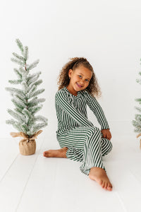 Green Stripes | GIRLS WIDE-LEG SET