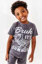 Load image into Gallery viewer, Bruh It's Summer | Charcoal Graphic Tee