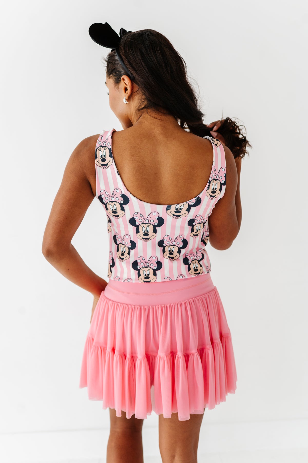 MINNIE Stripe (ADULT) | FRONT-TIE TANK