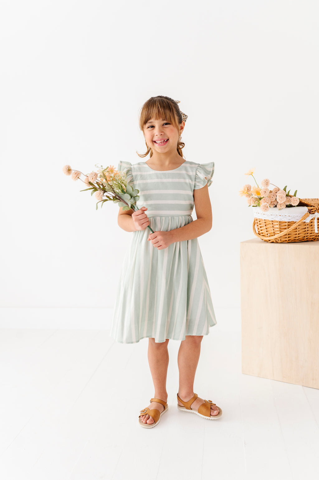 Mint Bay Stripes | TIE-BACK DRESS
