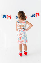 Load image into Gallery viewer, Red, White + BOWS | Tennis Dress