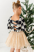 Load image into Gallery viewer, Checkered Bow | CROPPED Bow Back Long Sleeve Top