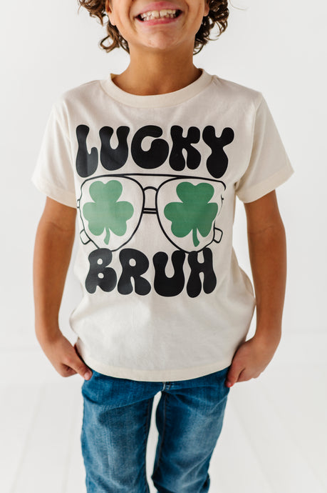 Lucky Bruh | Cream Tee