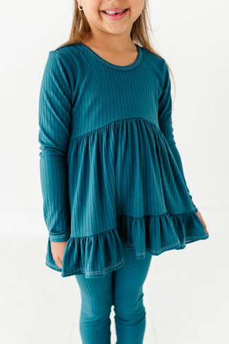 JADE RIB | Double Ruffle Peplum