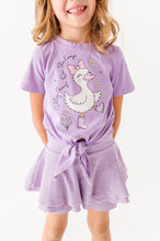 Load image into Gallery viewer, Silly Goose | Purple Vintage Front-Tie Tee