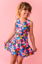 Load image into Gallery viewer, Electric Bloom | Open Sides Active Dress (with shorts!)