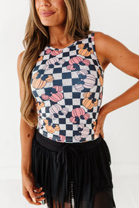 Checkered Minnie Pumpkins | ADULT TANK