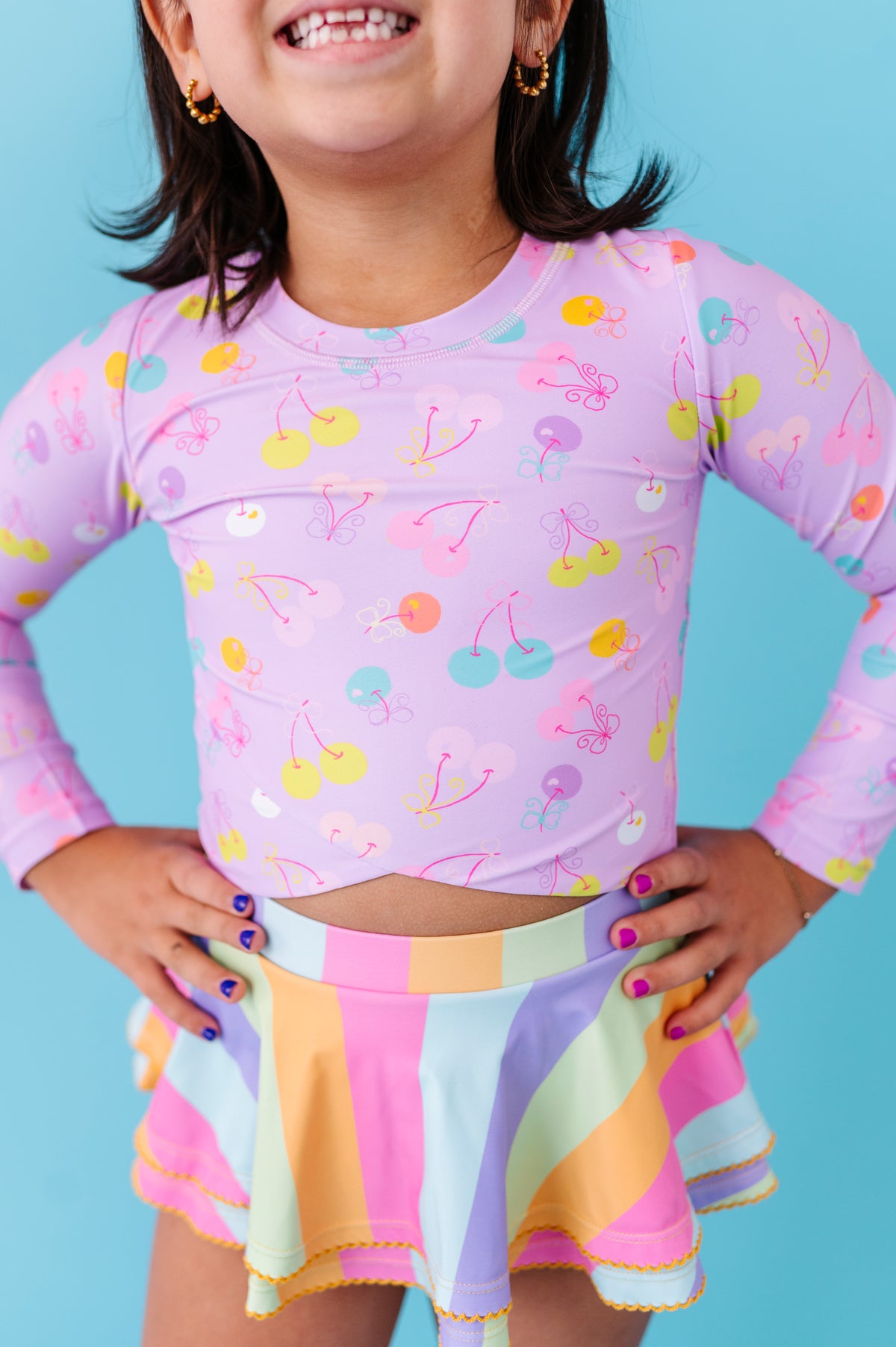 Cherry Crush |  RASHGUARD SKIRTED 2-PIECE