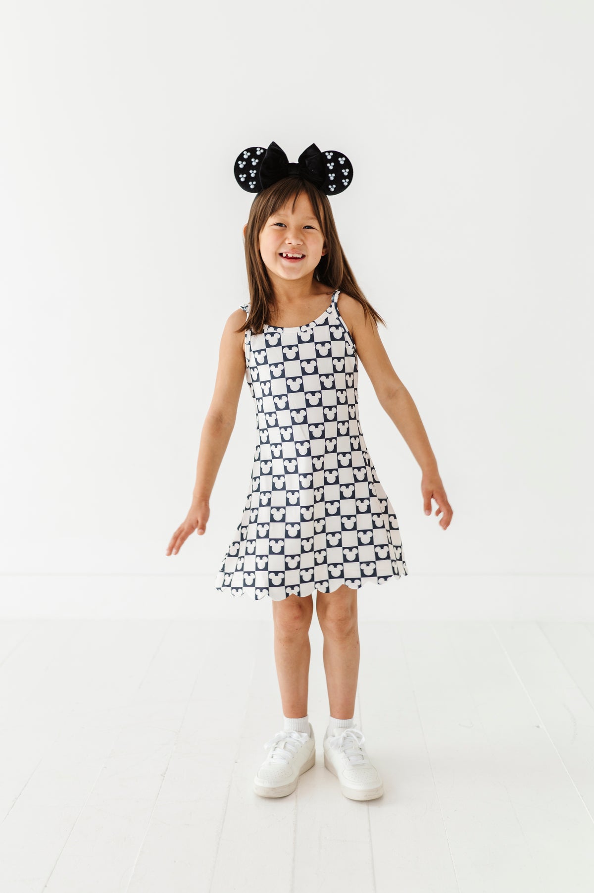 Checkered Mouse | KIDS DRESS (with shorts!)