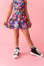 Load image into Gallery viewer, Electric Bloom | Open Sides Active Dress (with shorts!)