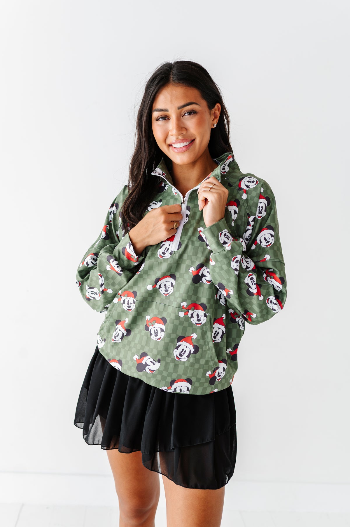 Mickey's Evergreen Check | ADULT 1/4th ZIP