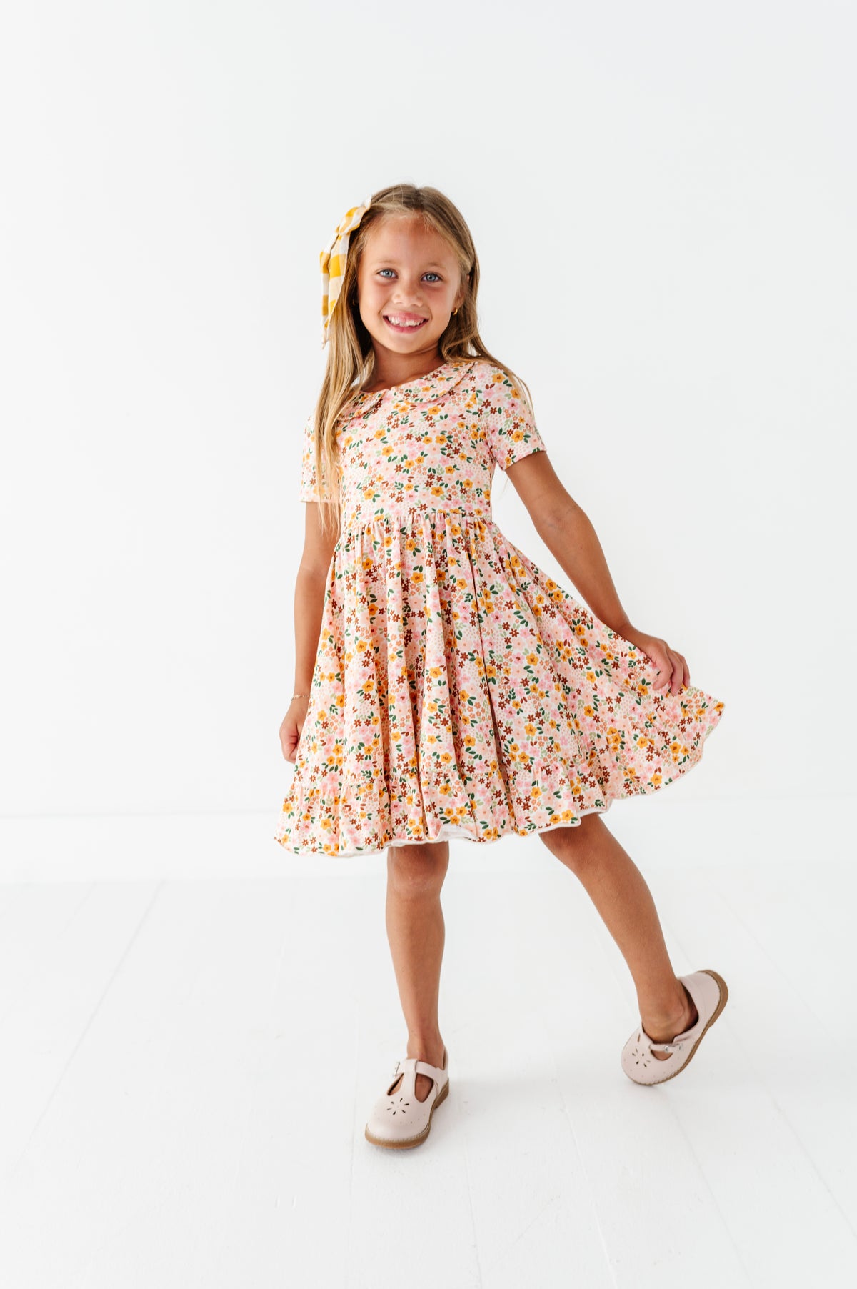 Autumn Posy | Collared Twirl Dress
