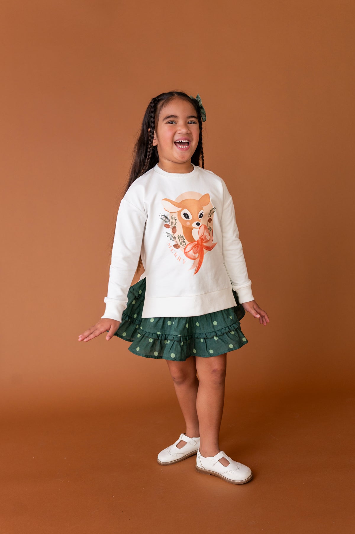 Pine Polka Dot | 3-Tiered Skort