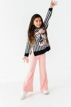 Apricot | RIB Wide Leg Pants