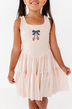 Load image into Gallery viewer, Pumpkin Bow TAN | (KIDS) Mesh DRESS