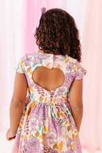 Load image into Gallery viewer, Lavender Floral | Heart Back Dress