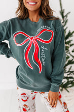 Load image into Gallery viewer, RED BOW (GREEN SHIRT) | Adult *SWEATSHIRT*